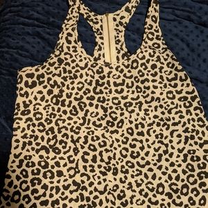 Forever 21 leopard print with zipper blouse